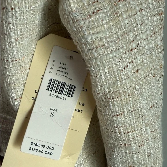 NEW By Anthropologie Tweed Patch Pocket Dickie Jacket Small - Picture 6 of 12